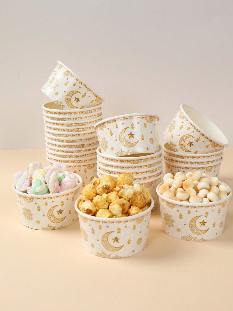 Ramadan Disposable Small Paper Plates – 10 PCS Snack & Dessert Plates for Ramadan - Image 1